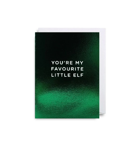 Favourite Little Elf Mini Christmas Card
