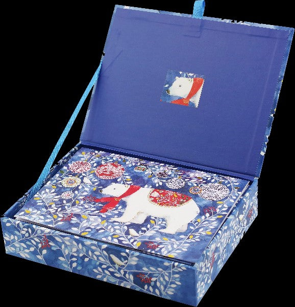 Festive Polar Bear Boxed Holiday Cards