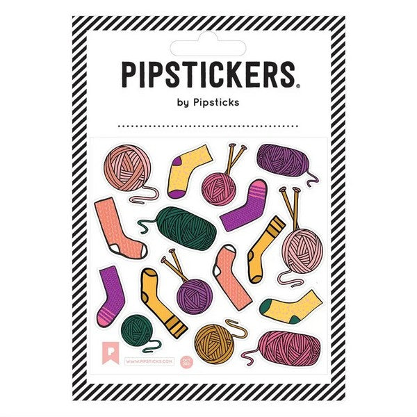 Pipsticks Fuzzy Stickers | Knit Socks