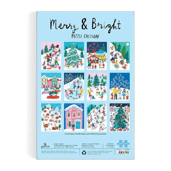 Galison Holiday Advent Calendar Puzzle | Merry & Bright