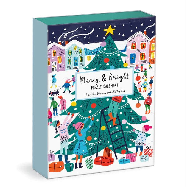 Galison Holiday Advent Calendar Puzzle | Merry & Bright