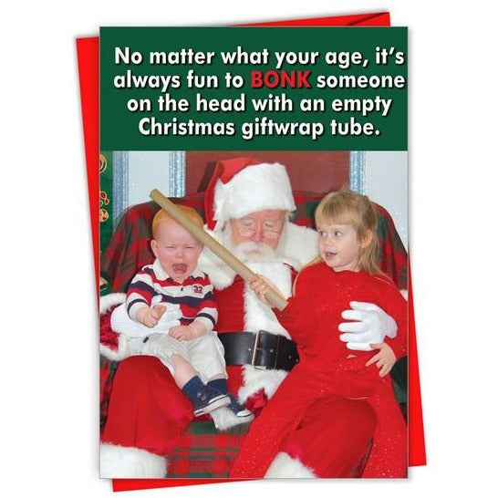Giftwrap Bonk Christmas Card