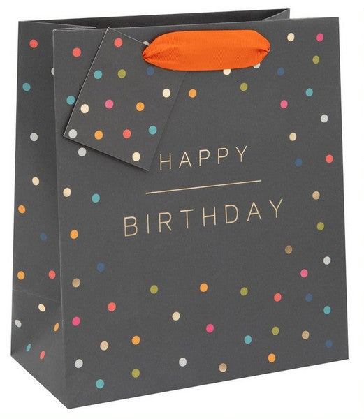 Medium Birthday Polka Dots Gift Bag