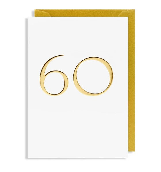 60 Gold Birthday Card