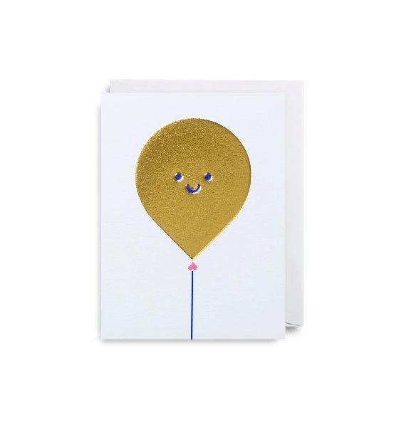 Gold Balloon Birthday Card