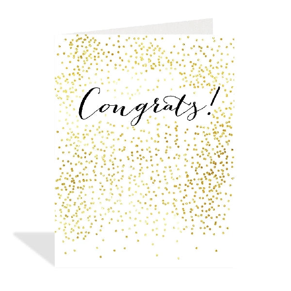 Gold Confetti Congrats Card