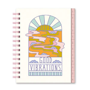 Studio Oh! 2023 12-Month Tabbed Spiral Planner | Good Vibrations