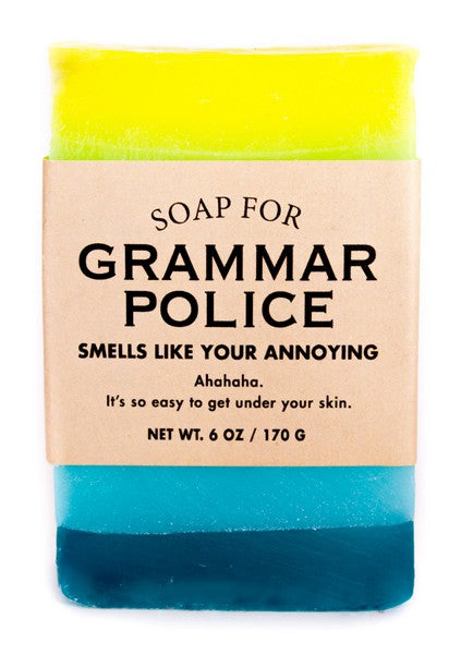 Grammar Police Bar Soap