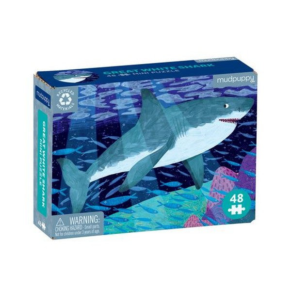Mudpuppy 48 Piece Puzzle | Great White Shark