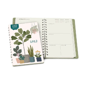 Studio Oh! 2023 17-Month Tabbed Spiral Planner | Green Thumb