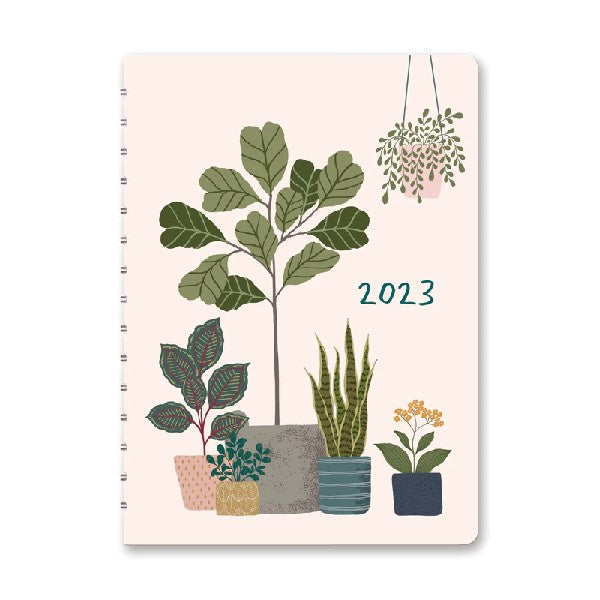 Studio Oh! 2023 17-Month Tabbed Spiral Planner | Green Thumb