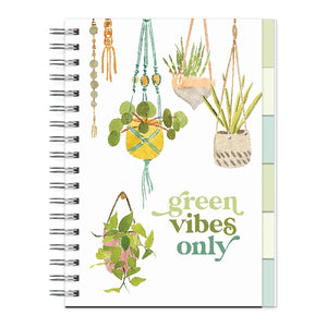 Studio Oh! Tabbed Spiral Notebook | Green Vibes Only