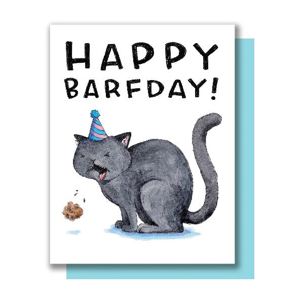 Happy Barfday Birthday Card