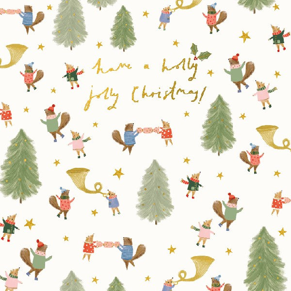 Holly Jolly Woodland Holiday Card Pack/6