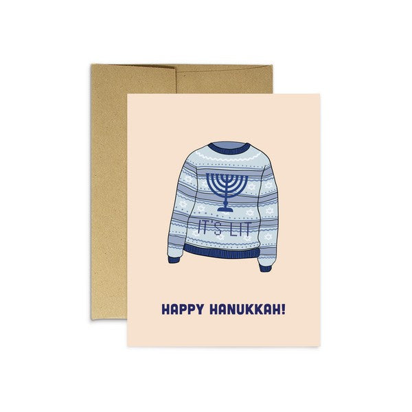 It's Lit Hanukkah Card