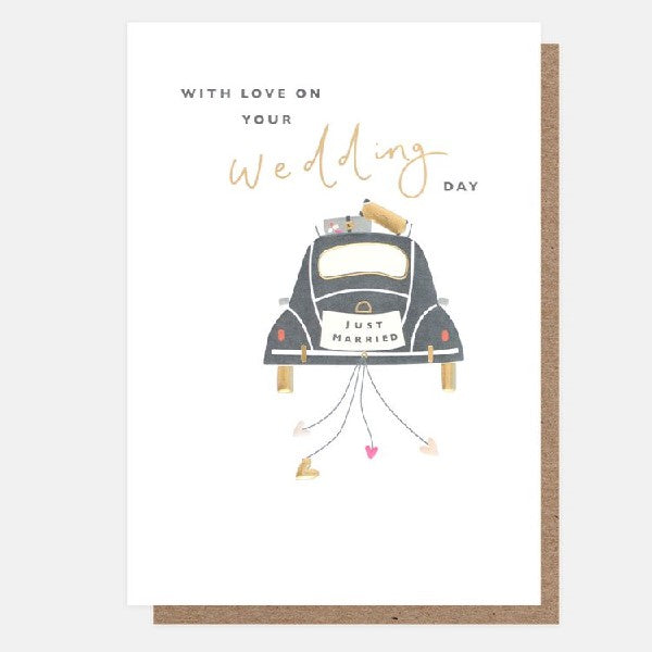 Just Married Car Wedding Card