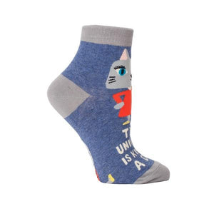 Blue Q Women's Ankle Sock The Universe Is Kind Of A Dick | The Gifted Type