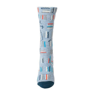 Blue Q Women's Crew Sock Fuck Off I'm Reading | The Gifted Type
