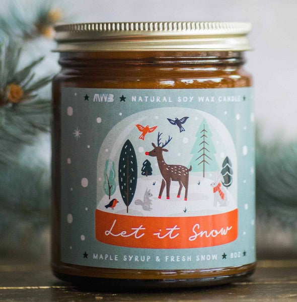 Let it Snow Candle