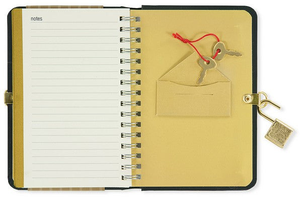 Black Locking Small Internet Address & Password Logbook | Peter Pauper ...