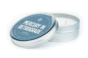 Mercury In Retrograde Emergency Ambience Candle Tin