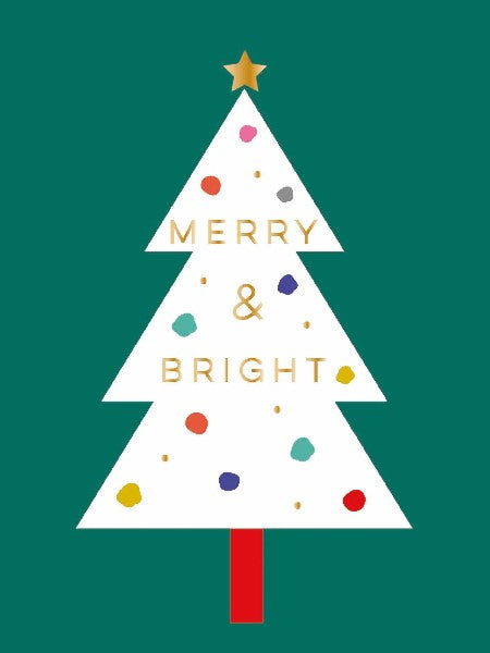 Merry & Bright Tree Mini Christmas Card
