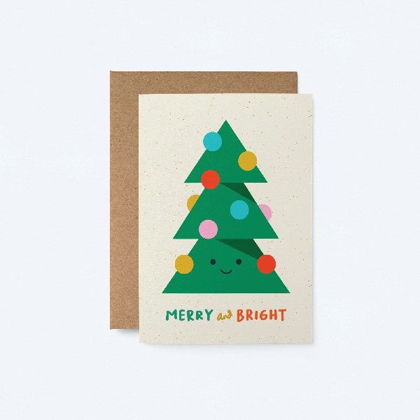 Merry And Bright Holiday Card