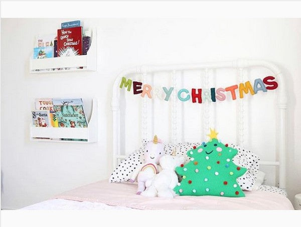 Merry Christmas Wool Felt Letter Garland
