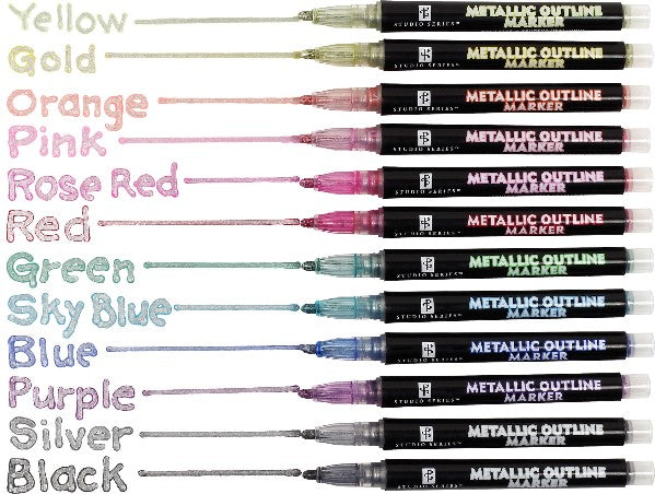 Metallic Outline Marker Set