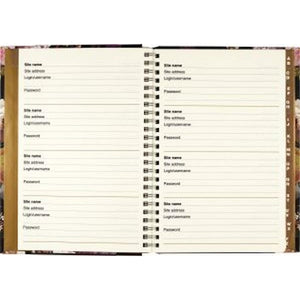 Midnight Floral - Large Internet Address & Password Logbook