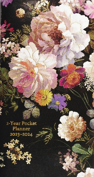 Peter Pauper 2-Year Pocket Planner | 2023-2024 Midnight Floral