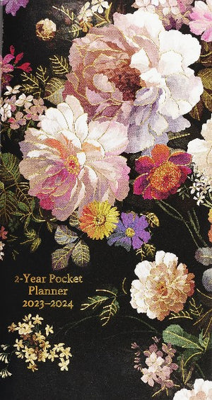 Peter Pauper 2-Year Pocket Planner | 2023-2024 Midnight Floral