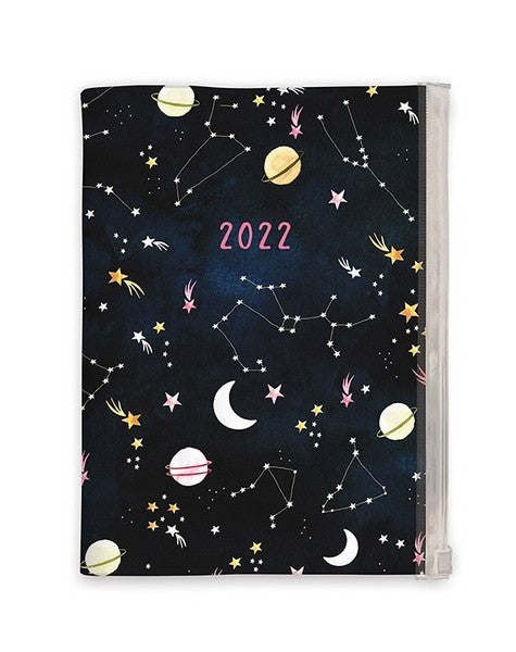 2021-2022 | 17 Month | Monthly Pouch Planner - Moon & Stars