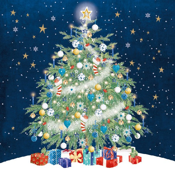Nighttime Christmas Tree Holiday Card Pack/6