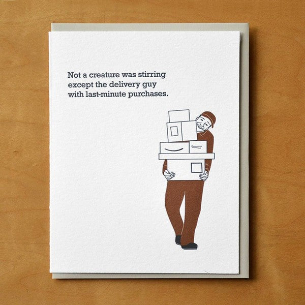 Delivery Guy Funny Holiday Card