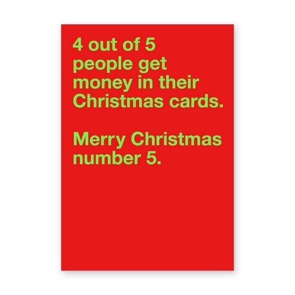 Four Out Of Five Christmas Card