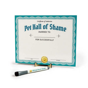 Pet Hall of Shame Dry Erase Board