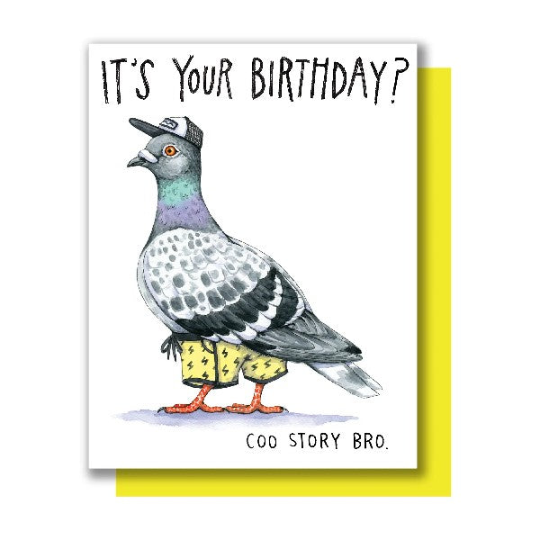 Pigeon Bro Birthday Card