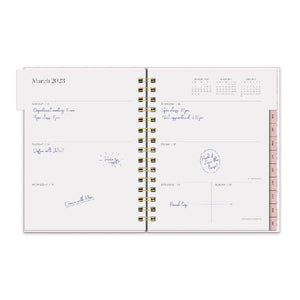 Studio Oh! 2023 12-Month Tabbed Spiral Planner | Pink Petals