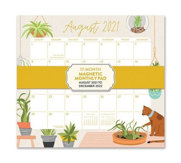 2021-2022 | 17 Month | Monthly Magnetic Pad - Plant Addict