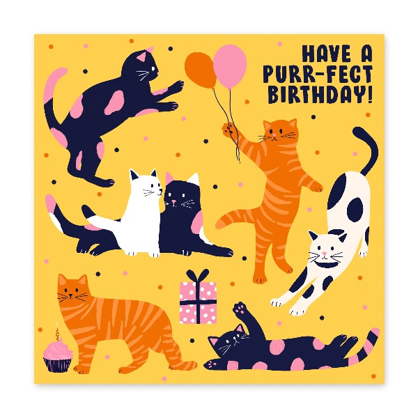 Have a Purr-fect Birthday Card