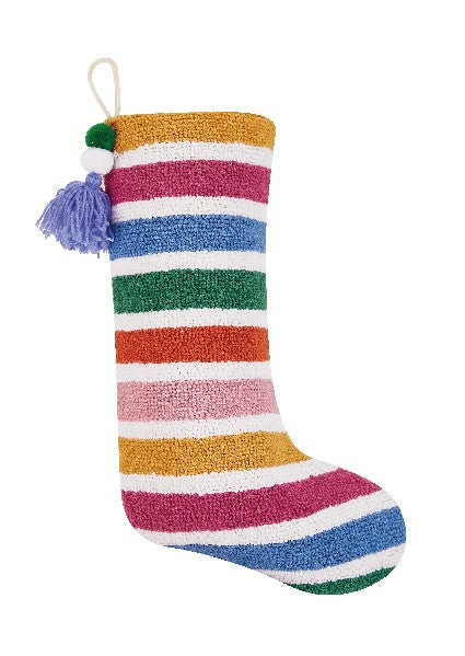 Rainbow Hooked Stocking