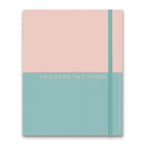 Studio Oh! 2023 12-Month Real-Time Planner | Blush & Teal