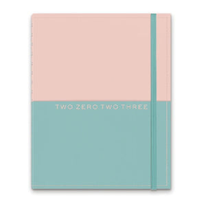 Studio Oh! 2023 12-Month Real-Time Planner | Blush & Teal