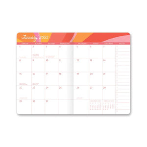 Studio Oh! 2023 17-Month Monthly Pocket Planner | Retro Sunshine