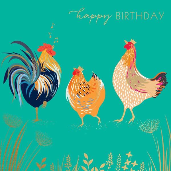 Roosters Birthday Card