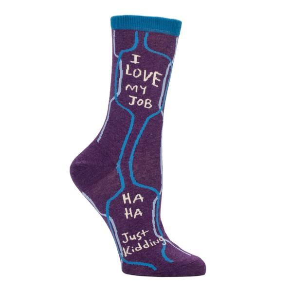 Blue Q Women's Crew Sock I Love My Job | The Gifted Type