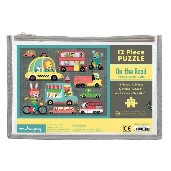 Pouch Puzzle On The Road | 12 Pieces | The Gifted Type