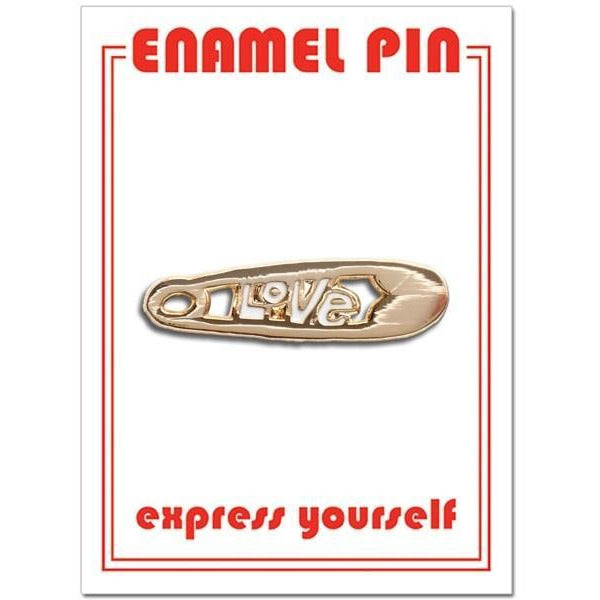 The Found Enamel Pin Love Safety Pin | The Gifted Type