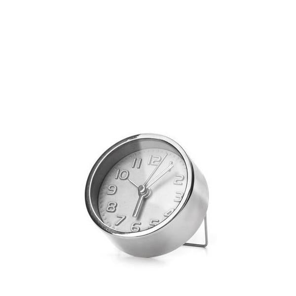 Silver Mini Alarm Clock